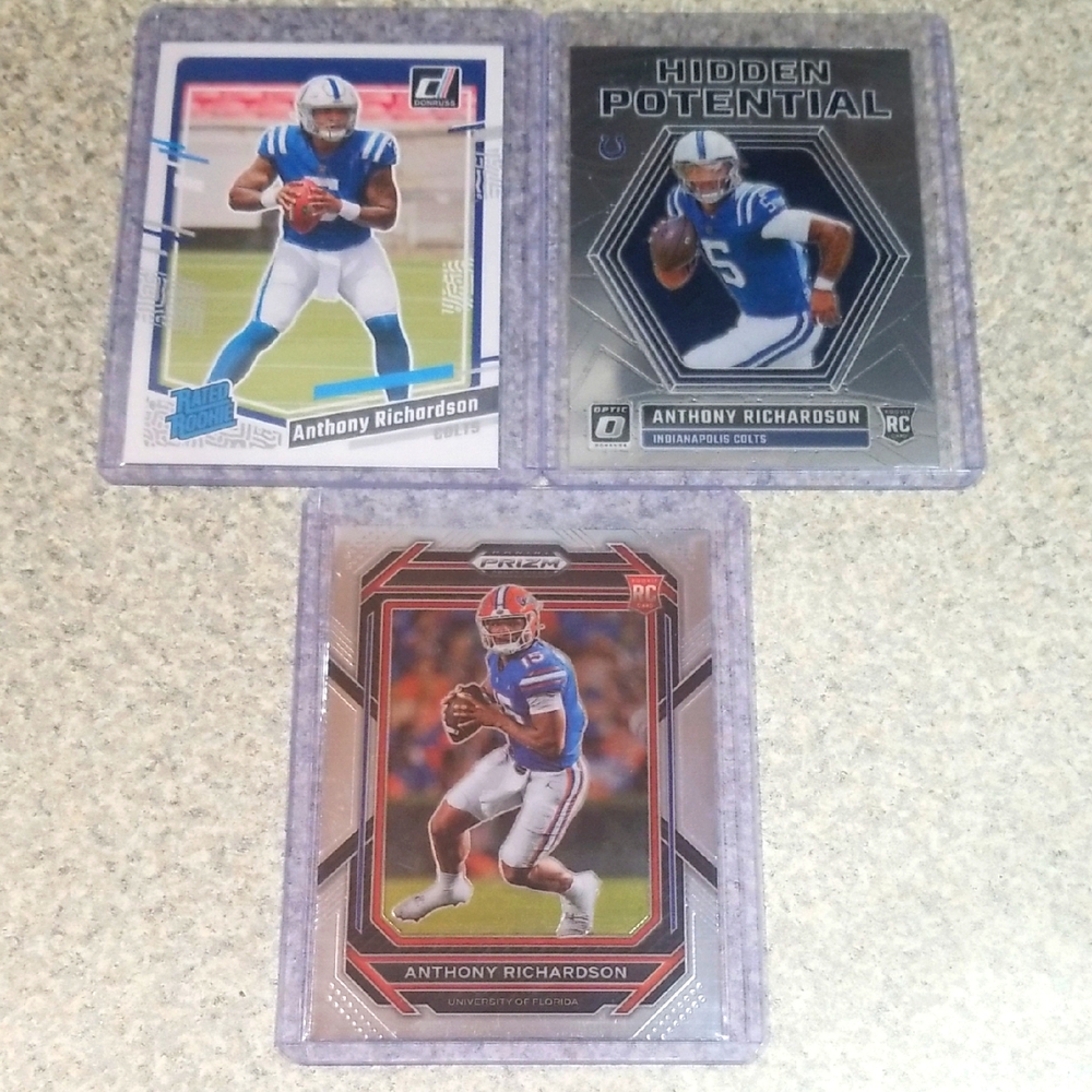Anthony Richardson Football Trading Cards  rc lot.